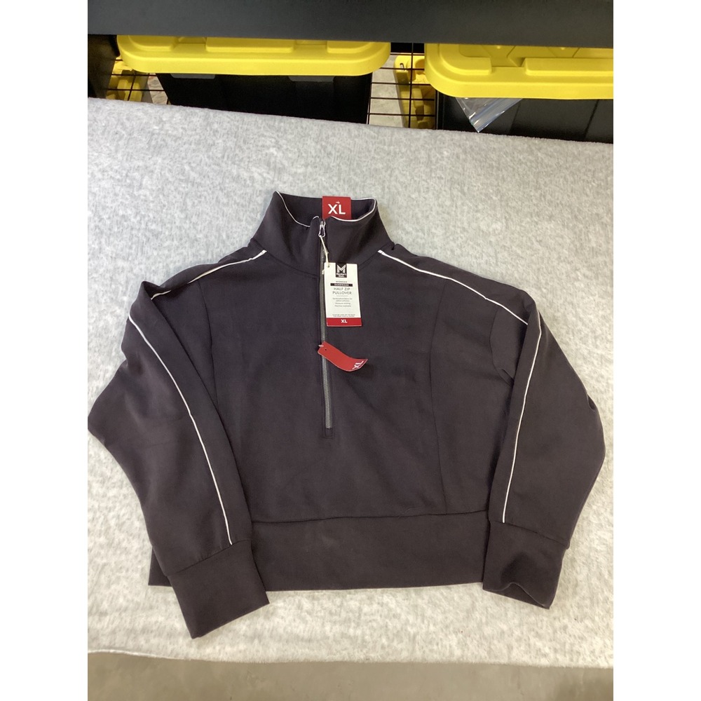 Members Mark Womens Sandwash Half Zip Pullover XL  Mock Neck Sweatshirt NWT